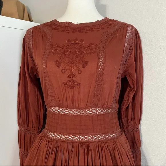 Free‎ People Victorian Waisted Mini Dress - Picture 8 of 12